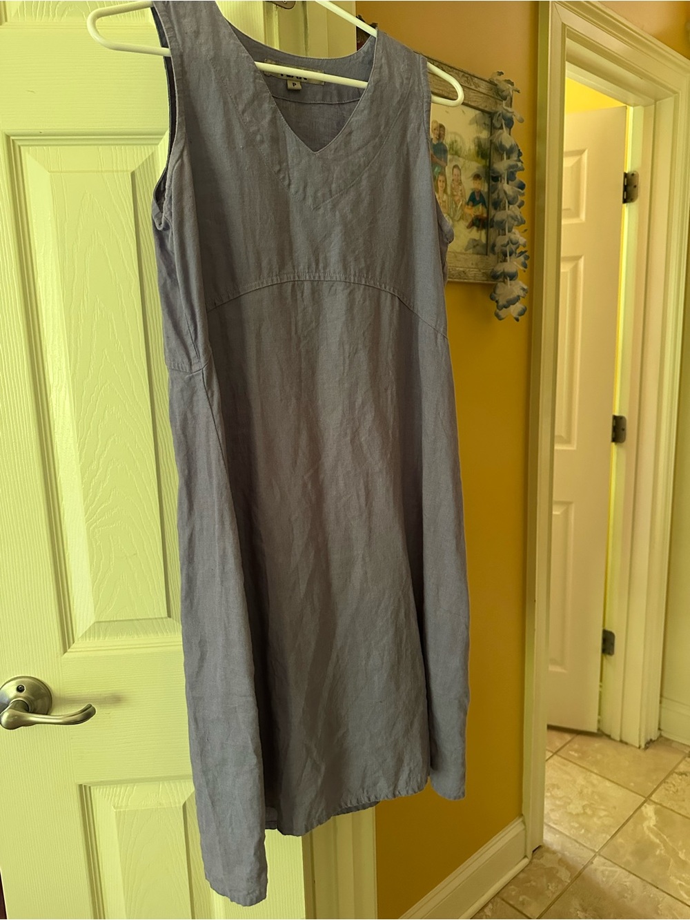 Flax Lavender V-Neck Linen Top